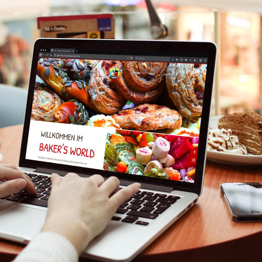 Webseite für das Baker's World Buchen
