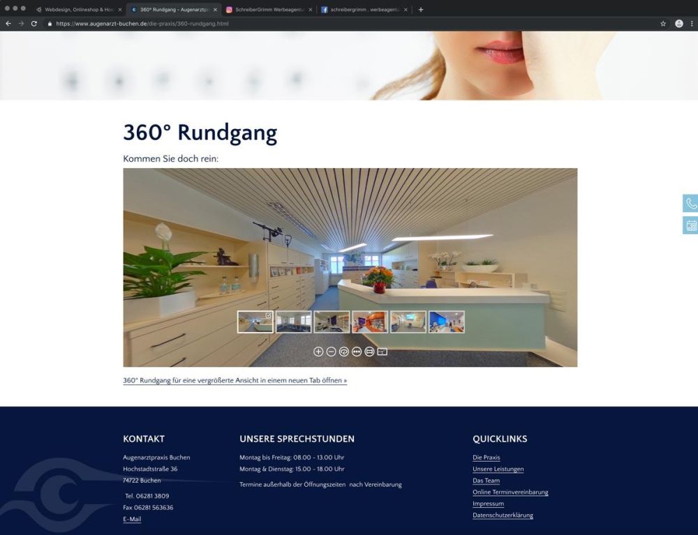 360° Rundgang durch die Praxis