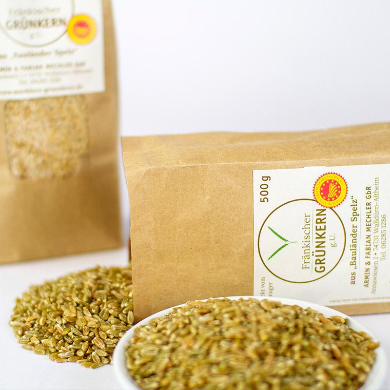 Neue Etiketten für den Fränkischen Grünkern der Mechler GbR