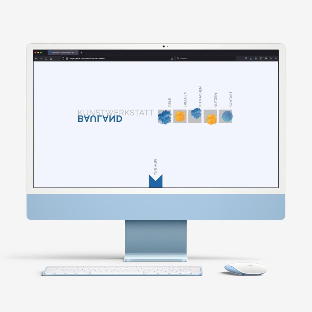 Webseite der Kunstwerkstatt Bauland in Rosenberg-Bronnacker