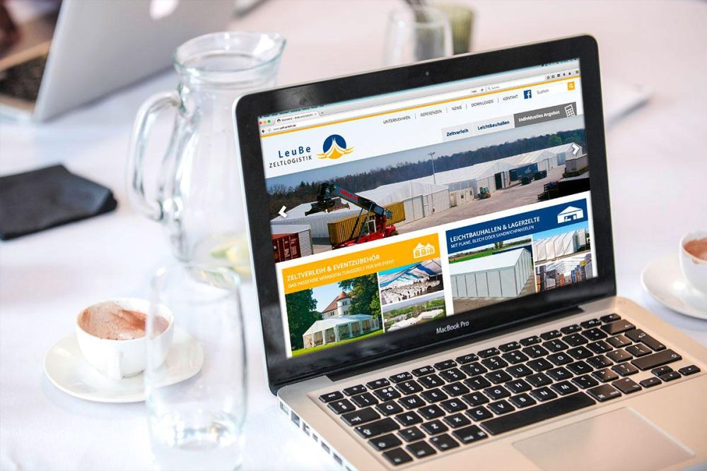 Webseite Leube Zelte und Hallen