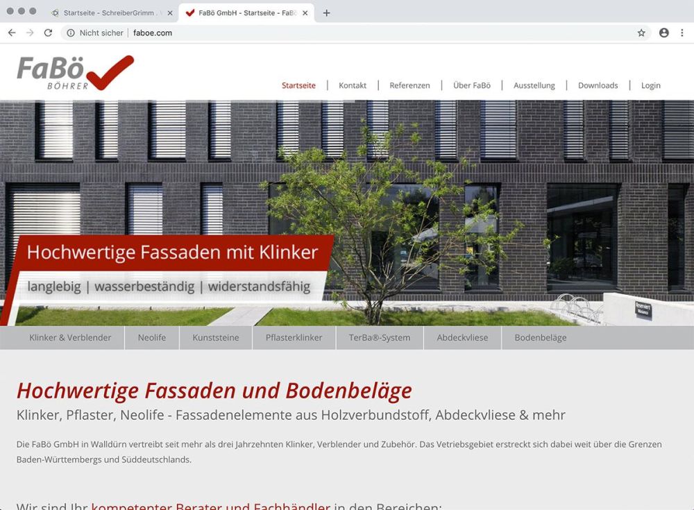 Hochwertige Fassaden und Bodenbeläge