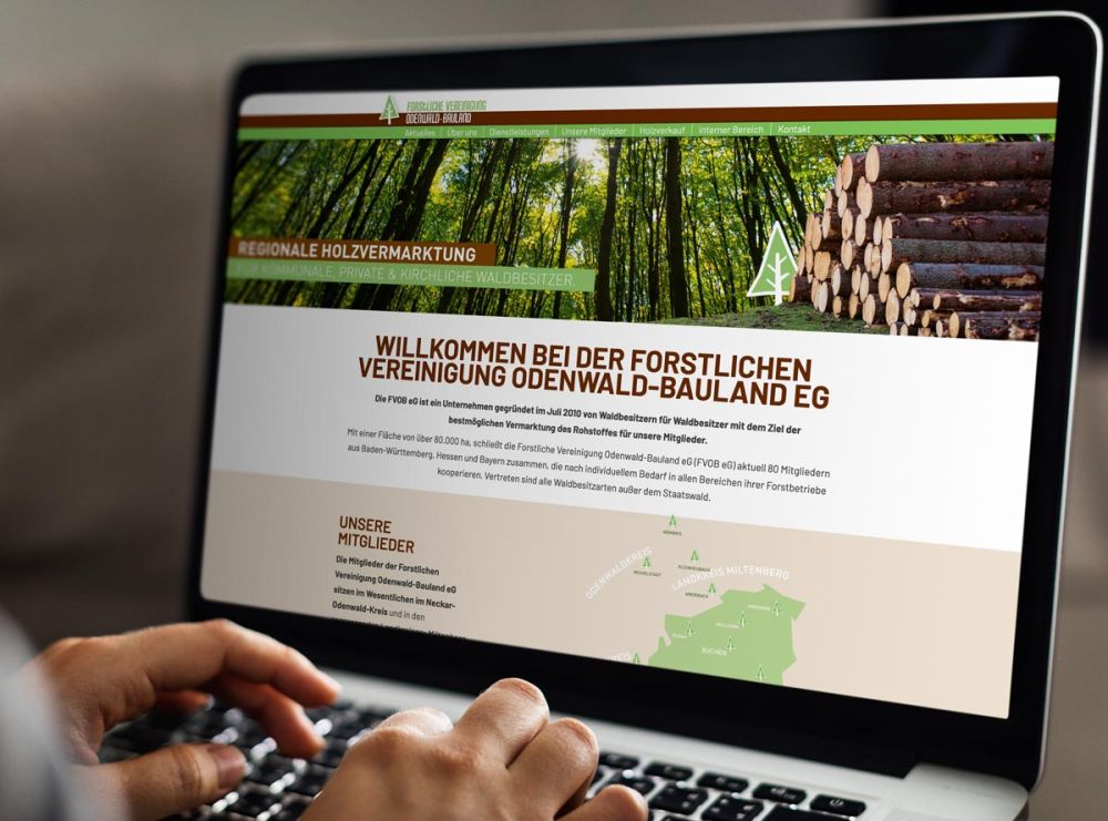 Webseite für forstliche Vereinigung Odenwald Bauland eG