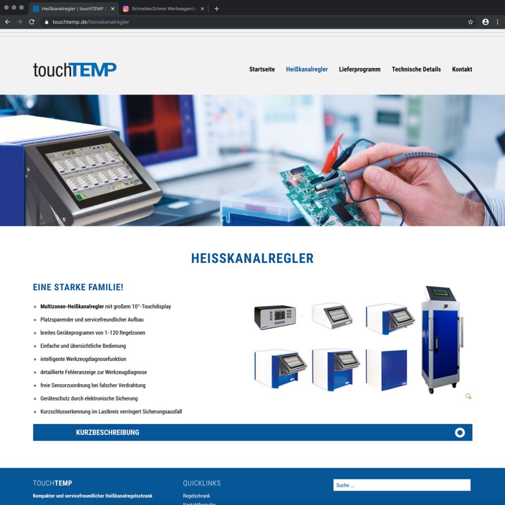 Heißkanalregler von touchtemp