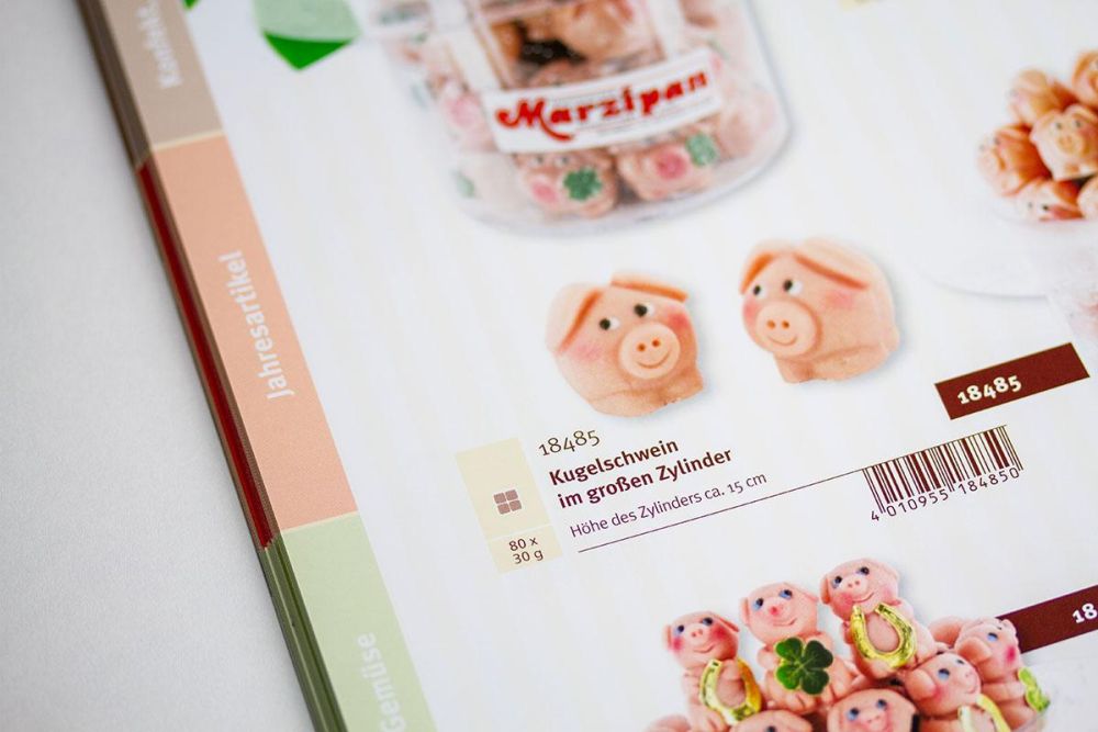 Marzipan Schweinchen im Katalog