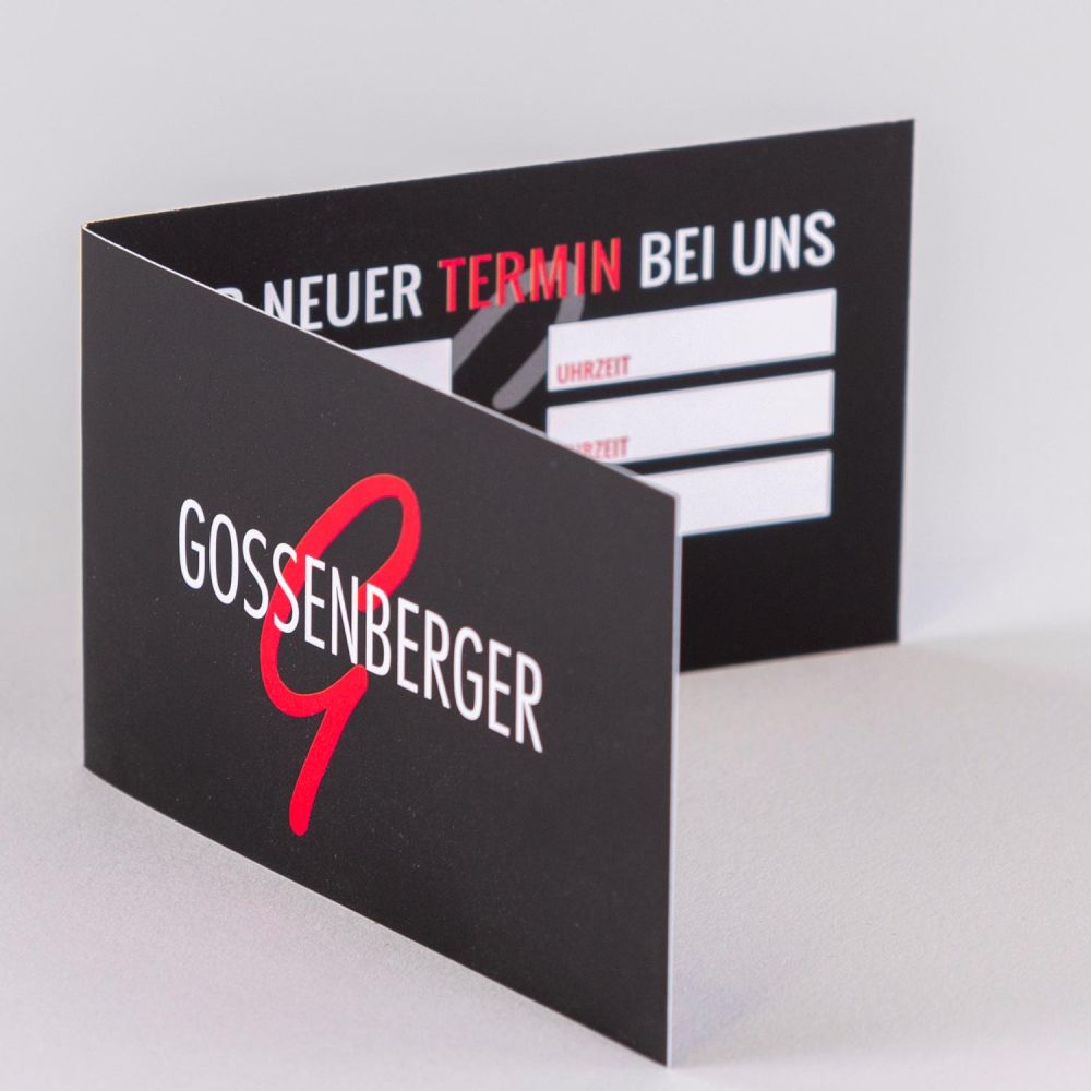 Terminkarte aufgeklappt