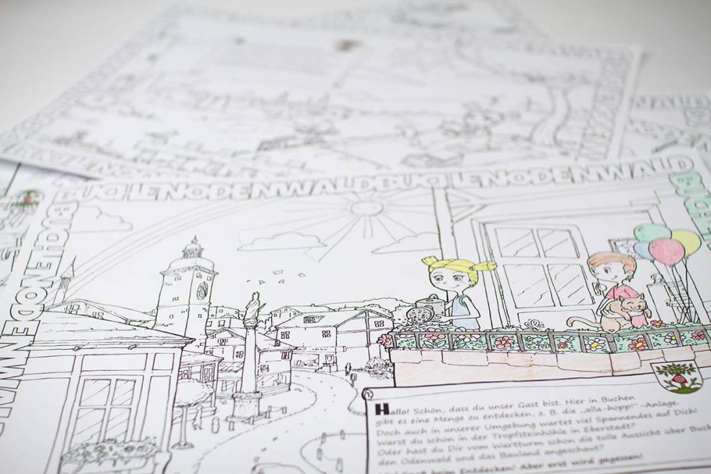 Platzsets mit Buchen-Motiven