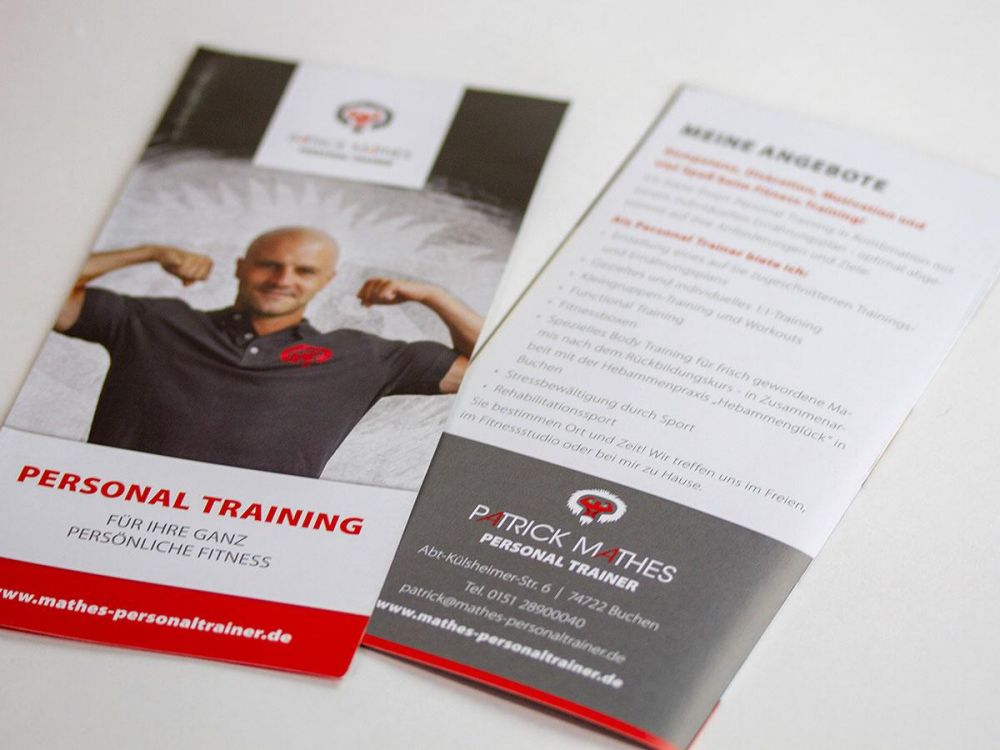 Flyer für Mathes Personaltraining