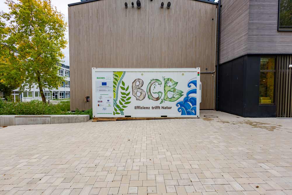 Seite vom Indoorfarming Container mit Zeichnung BGB