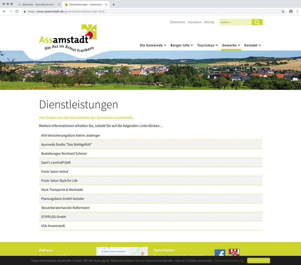 Dienstleistungen Gemeinde Assamstadt