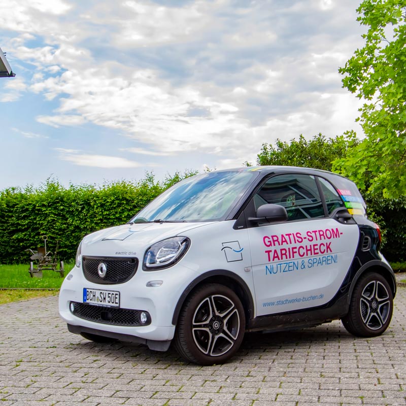 E-Smart Beklebung für die Stadtwerke Buchen