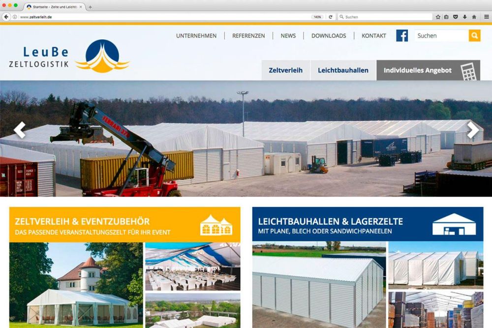 Startseite Leube Zelte und Hallen