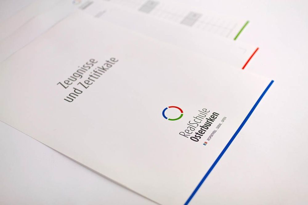 Mappe für Zeugnisse und Zertifikate