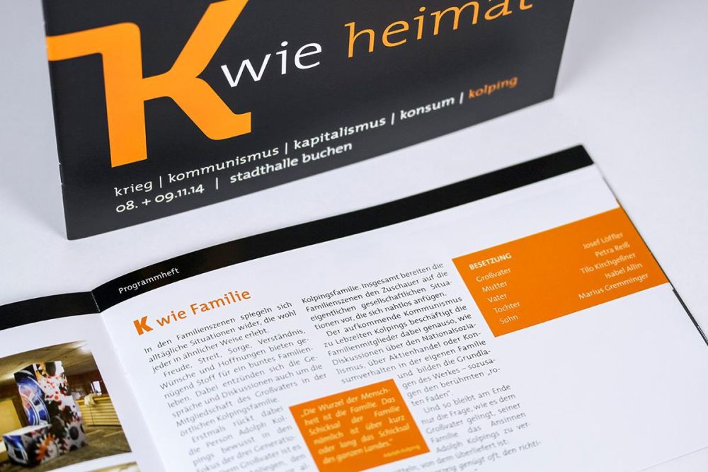 Programmheft zu K wie Heimat der Kolpingsfamilie Buchen