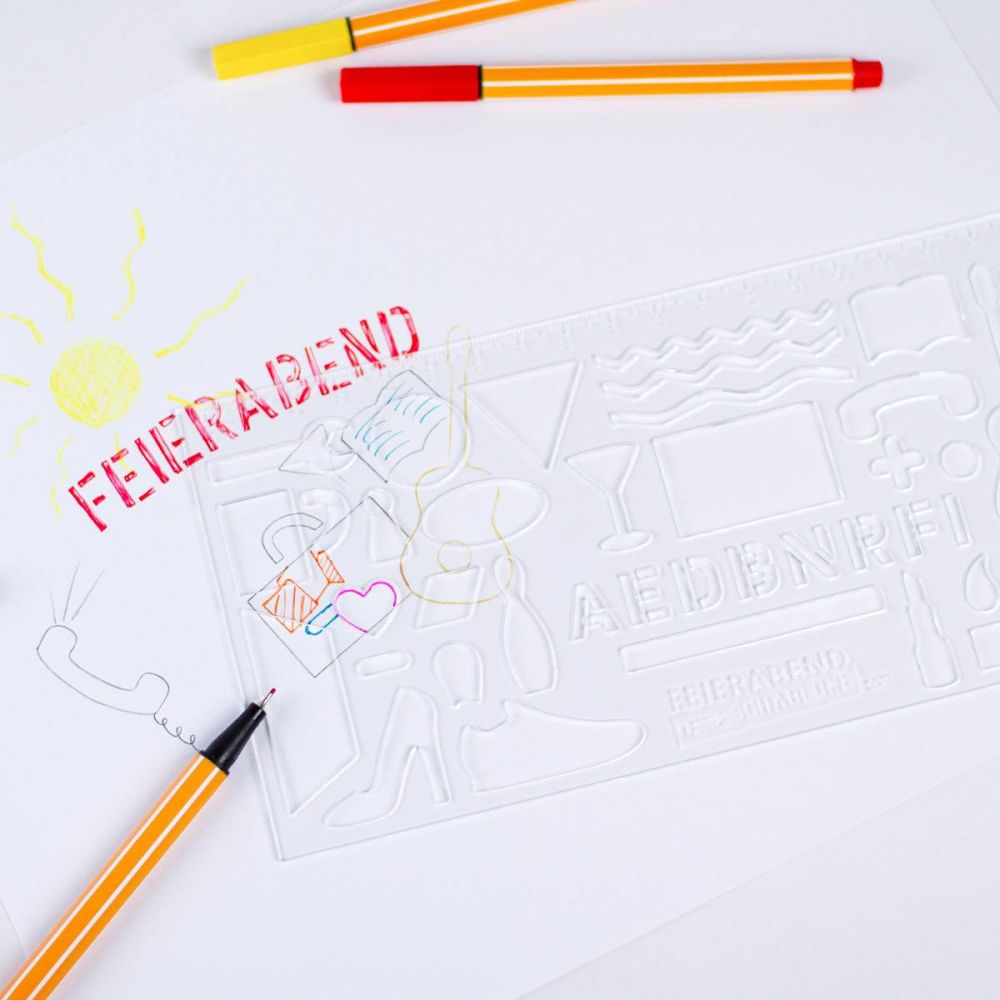 Feierabendschablone in Aktion