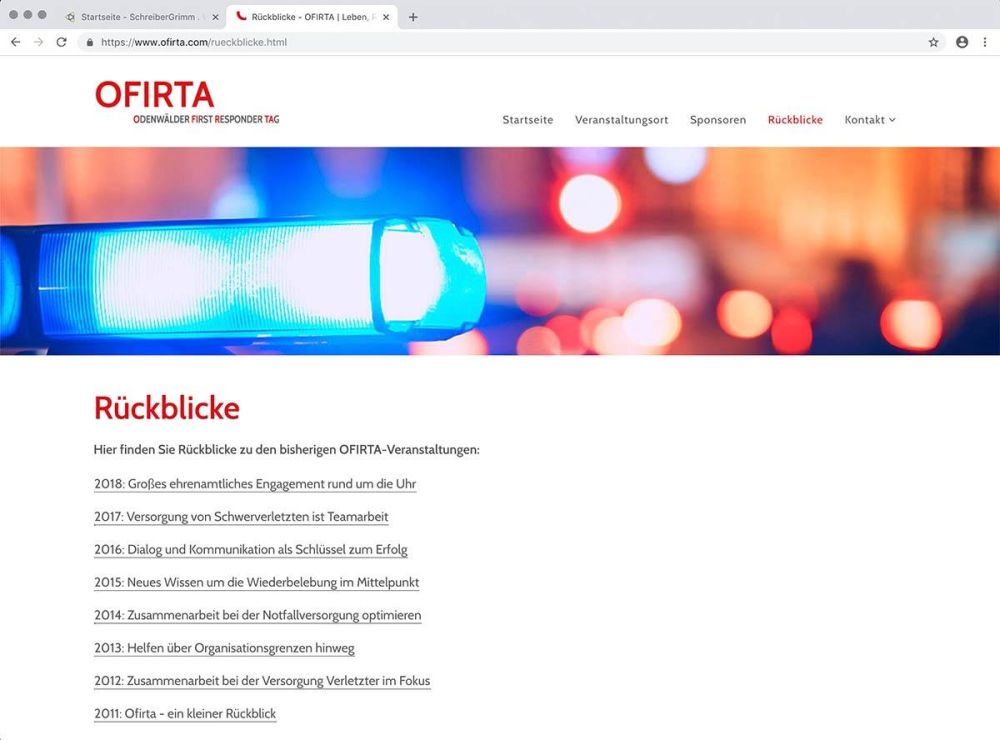 Rückblicke OFIRTA